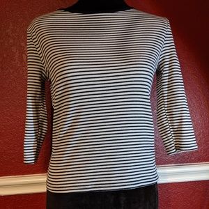 Forever 21 black & white striped top. Lrg